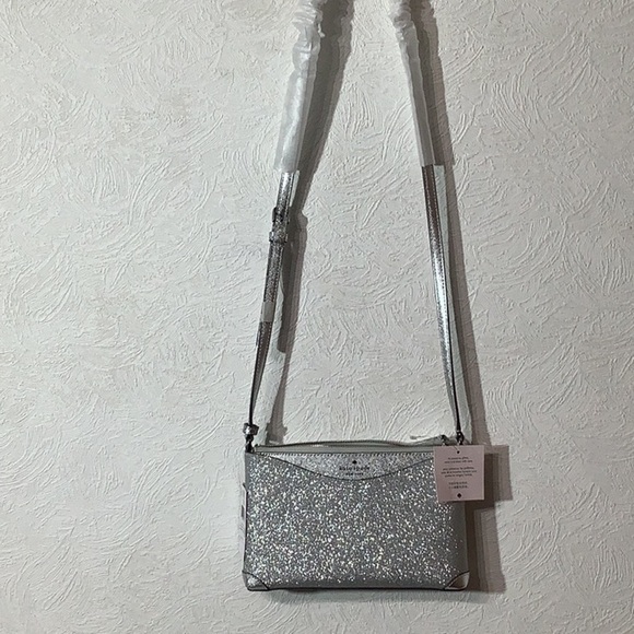 kate spade NEW - crossbody bag k4624 glitter fabric lunar ligh (020 ) - Picture 10 of 12